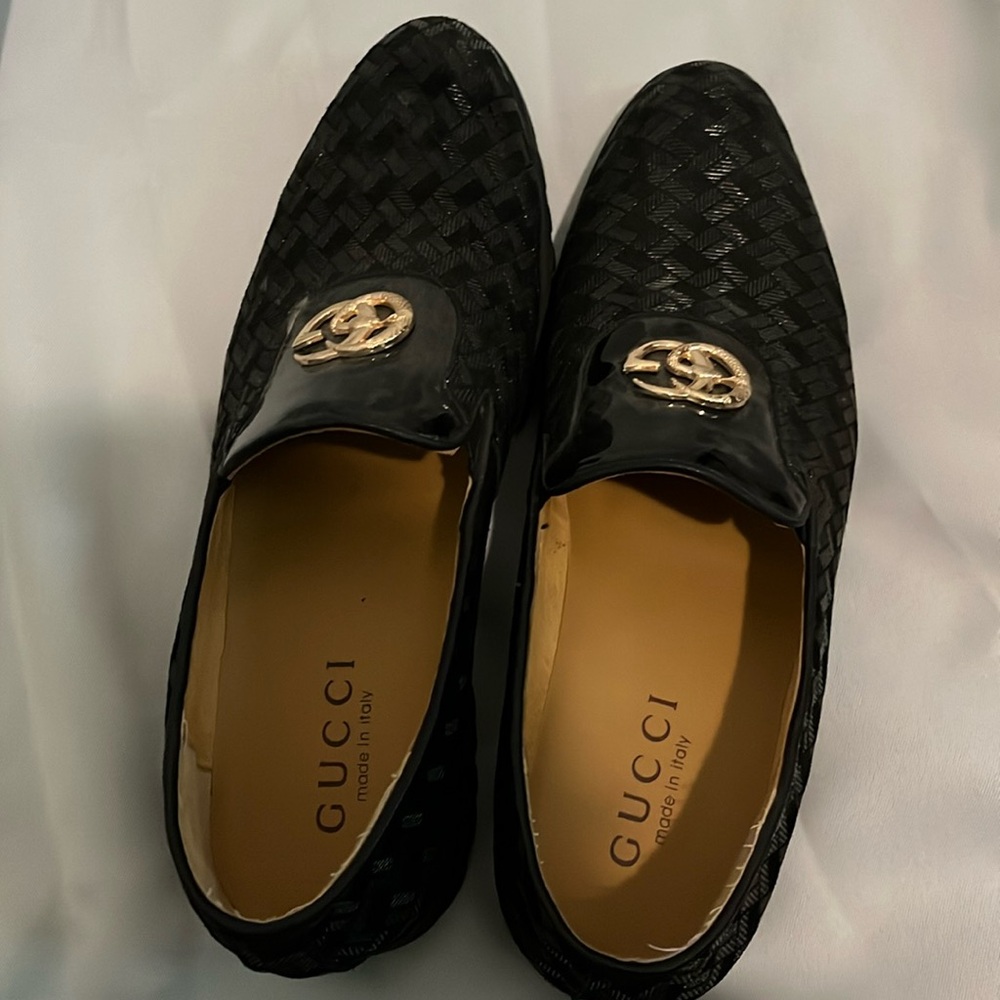 Black Gucci church shoes